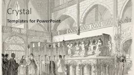  Presentation with pub - Slides consisting of royal monastery of brou france by godefroy-durand after steyert pub on l'illustration paris 1858 background and a light gray colored foreground