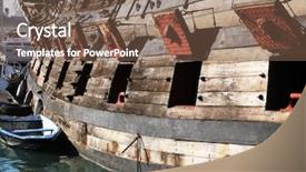  Presentation with spanish - Colorful PPT theme enhanced with royal naval - old spanish galleon backdrop and a violet colored foreground