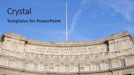  Presentation with korean arch - Presentation enhanced with royal navy - admiralty arch london background and a  colored foreground