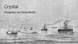  Presentation with engraving - Beautiful slides featuring royal navy - black sea fleet ships engraving backdrop and a light gray colored foreground