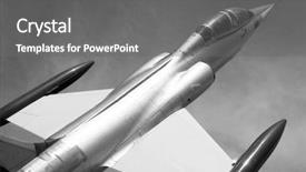  Presentation with aircraft engine - Cool new PPT theme with royal navy - lockheed f-104 starfighter is backdrop and a gray colored foreground