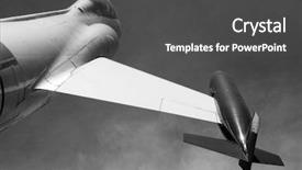  Presentation with aircraft engine - Presentation theme having royal navy - lockheed f-104 starfighter is background and a dark gray colored foreground