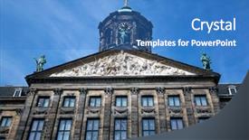  Presentation with dam - Amazing presentation having royal palace in amsterdam dutch - koninklijk paleis amsterdam or paleis op de dam backdrop and a teal colored foreground