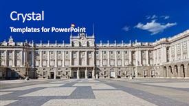  Presentation with spain - Cool new slide deck with spa handmade soap on the table backdrop and a violet colored foreground