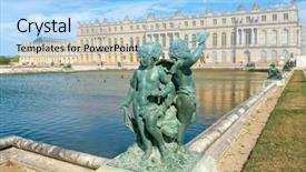  Presentation with versailles - Theme having royal palace of versailles near background and a light blue colored foreground