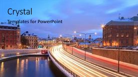  Presentation with civics the city civic - Colorful slide deck enhanced with royal road - gamla stan highway to stockholm backdrop and a light blue colored foreground