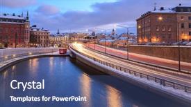  Presentation with highway accidents - PPT theme with royal road - gamla stan highway to stockholm background and a ocean colored foreground