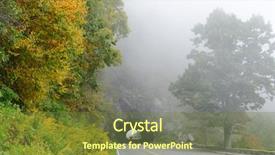  Presentation with shenandoah - Cool new slides with royal road - tunnel in foggy autumn morning backdrop and a tawny brown colored foreground