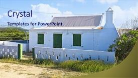  Presentation with caribbean - Cool new slide deck with royal road - typical caribbean cunucu house backdrop and a light blue colored foreground