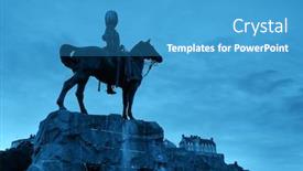  Presentation with royal - Cool new PPT layouts with royal-scots-greys-monument backdrop and a teal colored foreground