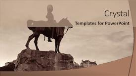  Presentation with royal - Theme with royal-scots-greys-monument background and a coral colored foreground