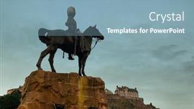 Presentation with royal - Presentation theme consisting of royal-scots-greys-monument background and a teal colored foreground