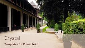  Presentation with royal - Cool new presentation design with royal-spa-garden-in-resort backdrop and a lemonade colored foreground