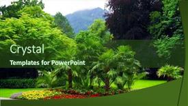  Presentation with royal - Theme having royal-spa-garden-in-resort background and a forest green colored foreground