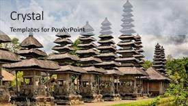  Presentation with bali temple - PPT layouts enhanced with royal temple taman ayun mengwi background and a lemonade colored foreground