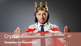  Presentation with royal - Presentation theme consisting of royals baseball - young king businessman in royal background and a  colored foreground