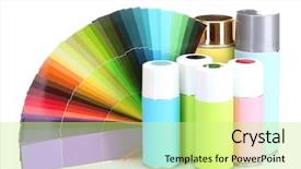  Presentation with aerosol - Presentation enhanced with royalty free - aerosol cans and bright paper background and a soft green colored foreground