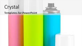  Presentation with aerosol - Presentation theme having just relax pleasant adult man drinking coffee an having relaxation while sitting on the bench background and a light gray colored foreground