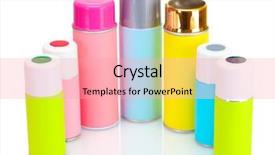  Presentation with aerosol - Presentation enhanced with royalty free - aerosol cans isolated on white background and a  colored foreground