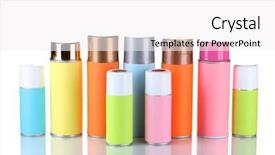  Presentation with aerosol - Presentation theme featuring royalty free - aerosol cans isolated on white background and a  colored foreground