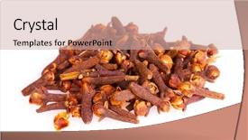  Presentation with clove - PPT theme having royalty free images - spice clove isolated on white background and a  colored foreground