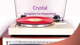  Presentation with vinyl record - Audience pleasing presentation design consisting of rpm - analog stereo turntable vinyl record backdrop and a lemonade colored foreground