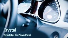  Presentation with car - Slide deck consisting of rpm - car dashboard display before starting background and a ocean colored foreground