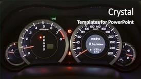  Presentation with instrument - Presentation theme enhanced with rpm - car instrument panel illuminated background and a wine colored foreground