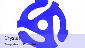  Presentation with vinyl record - Colorful slide set enhanced with rpm - vintage blue plastic adapter backdrop and a cobalt blue colored foreground