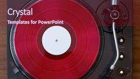  Presentation with record player - Amazing PPT layouts having rpm - vintage vinyl record player turntable backdrop and a violet colored foreground