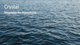 Presentation with ocean surface - Theme consisting of rrippled water sea or ocean background and a  colored foreground