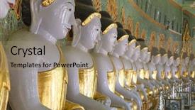  Presentation with caves - PPT theme with rrow buddhas umin thounzeh caves sagaing myanmar background and a coral colored foreground