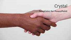  Presentation with black hands - Audience pleasing presentation consisting of rscism - black and white hands backdrop and a white colored foreground