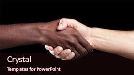  Presentation with african - Cool new slide set with rscism - handshake between african backdrop and a wine colored foreground