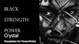  Presentation with afro - Slide set having rscism - image of a afro american background and a black colored foreground