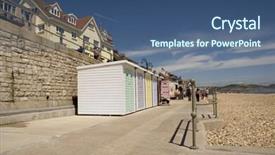  Presentation with colorful - Presentation theme featuring lock and chain on isolated white background background and a lemonade colored foreground