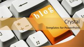  Presentation with blog - Presentation design having rss - blog business concept -orange button background and a yellow colored foreground