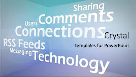  Presentation with web - Beautiful presentation theme featuring rss - creative image of web connection backdrop and a  colored foreground