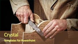  Presentation with craftsman - Presentation design with rssp - old fashion craftsman at work background and a tawny brown colored foreground