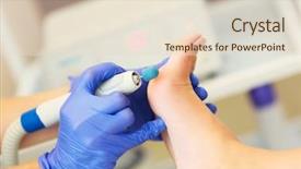  Presentation with treatment - Presentation theme enhanced with rssp - picture showing pedicure treatment background and a lemonade colored foreground