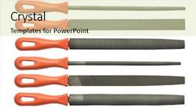  Presentation with files - PPT theme featuring rssp - rasps files for wood background and a soft green colored foreground