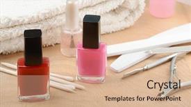  Presentation with still life crucifixion table - Slides enhanced with rssp - still life with home manicure background and a coral colored foreground