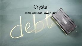  Presentation with chalk - Slide deck with rubbed out by an eraser background and a light gray colored foreground