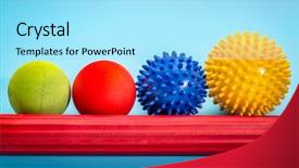  Presentation with self massage - Presentation featuring rubber balls and roller bar background and a arctic colored foreground