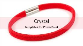  Presentation with fabric - Slide deck enhanced with ellipse - red fabric-covered elastic hair scrunchy background and a white colored foreground