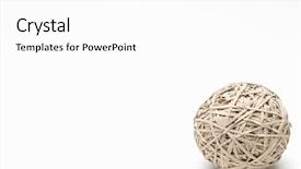  Presentation with band - Slides featuring rubber band ball on white background and a white colored foreground