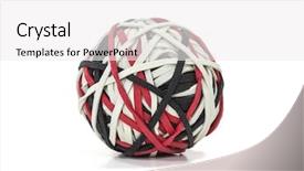  Presentation with band - Slide deck featuring rubber band ball shot background and a white colored foreground