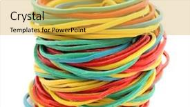  Presentation with rubber - Presentation theme having rubber band background and a yellow colored foreground
