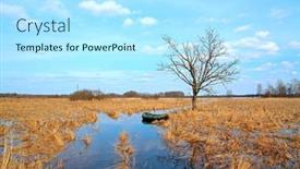  Presentation with rubber - Amazing slides having rubber-boat-in-water backdrop and a arctic colored foreground