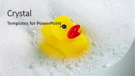  Presentation with duck - Cool new theme with rubber duck in foam close backdrop and a white colored foreground